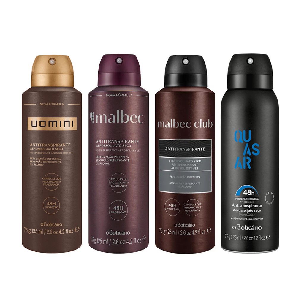 Desodorante Antitranspirante Aerosol Masculino O Boticário 125ml ...