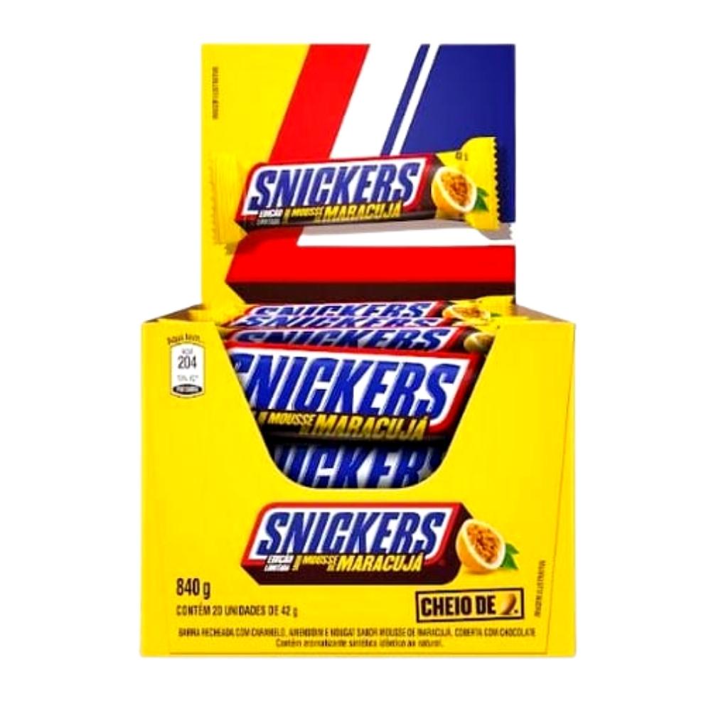 Caixa De Snickers C/ 20 Unidades Barra Com 45g NOVOS SABORES | Shopee ...