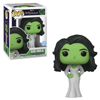 FUNKO POP MARVEL SHE-HULK - SHE-HULK LOOK DE GALA (GLITTER) 1127 NOVO ORIGINAL em Oferta na Shopee