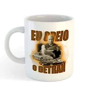 Caneca Eu Odeio o Detran - 325ml - Porcelana - Exclusiva