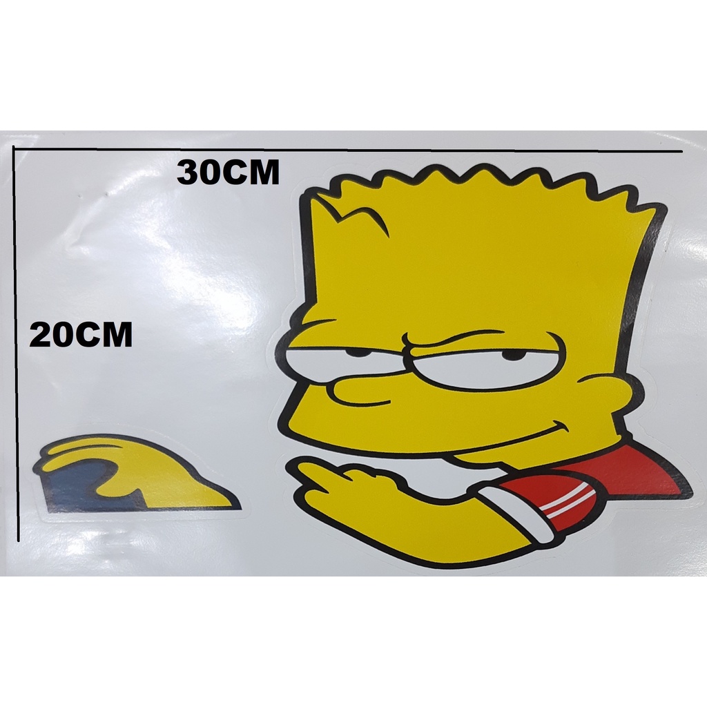 Adesivo bart simpsons motorista / Bart chapado / Carro / Caminhão/ lombrado  em Promoção na Americanas