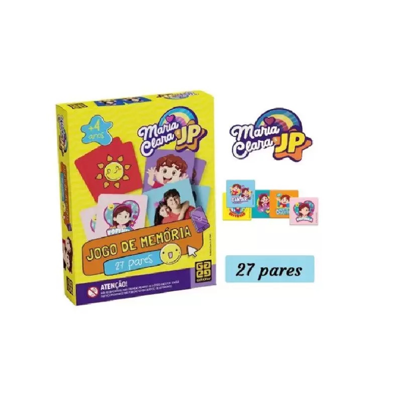 Jogo da Memória Maria Clara e JP 27 Pares - Grow 4071 | Shopee Brasil