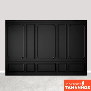 Fundo Fotográfico Boiserie Preto Em Tecido FFB-529