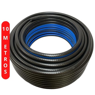 Mangueira Compressor Borracha Preta 300 Psi 1/4" 6MM Ar Agua Borracheiro Borracharia Pintura 10 Metros