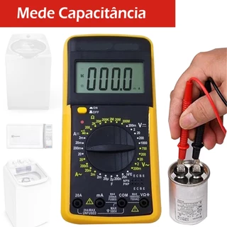 Multimetro Capacimetro Digital Mede Capacitância - Top de Linha