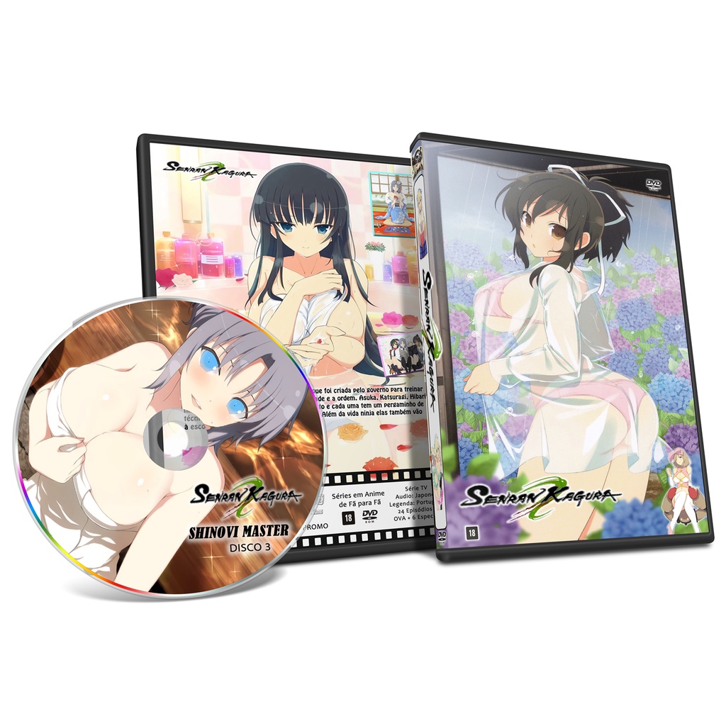 Dvd Senran Kagura + Ikkitousen + Shinmai Maou Legendado
