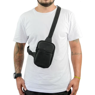 Bolsa Lateral shoulder Bag Masculina Black com Alça transversal e Regulagem Ajustável