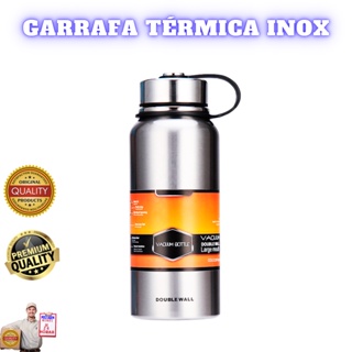 Garrafa de agua café Térmica Aço Inox Portátil Vacuum Bottle parede dupla 1200 ml Resistente garrafa d