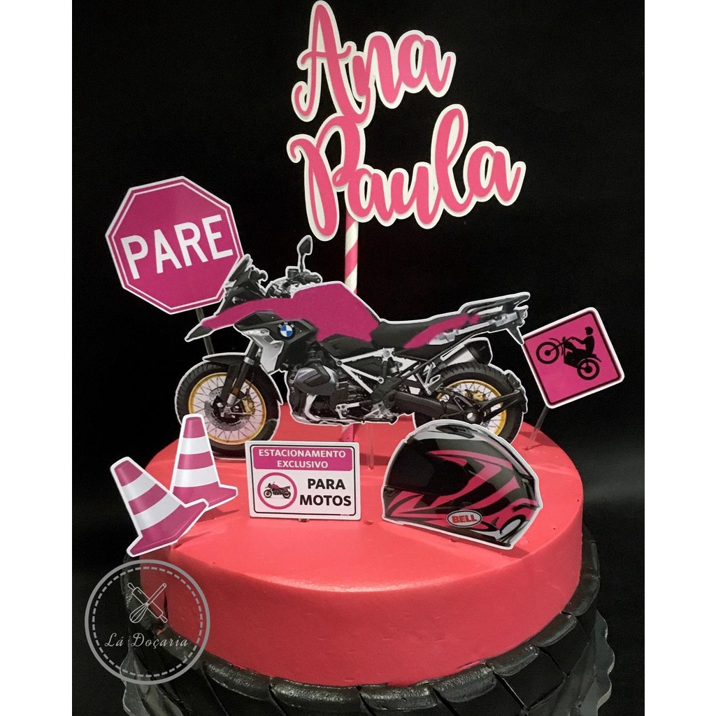 bolo feminino de moto