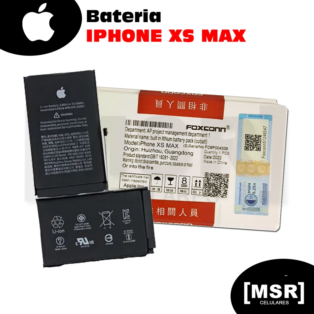 Bateria ORIGINAL celular APPLE modelo IPHONE XS MAX (Foxconn)
