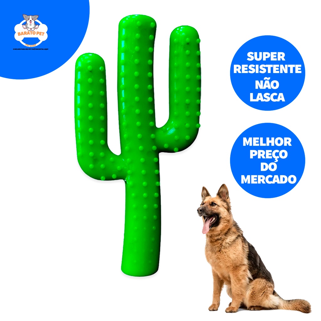 Brinquedo Para Cachorro Mordedor Super Resistente Cacto Grande