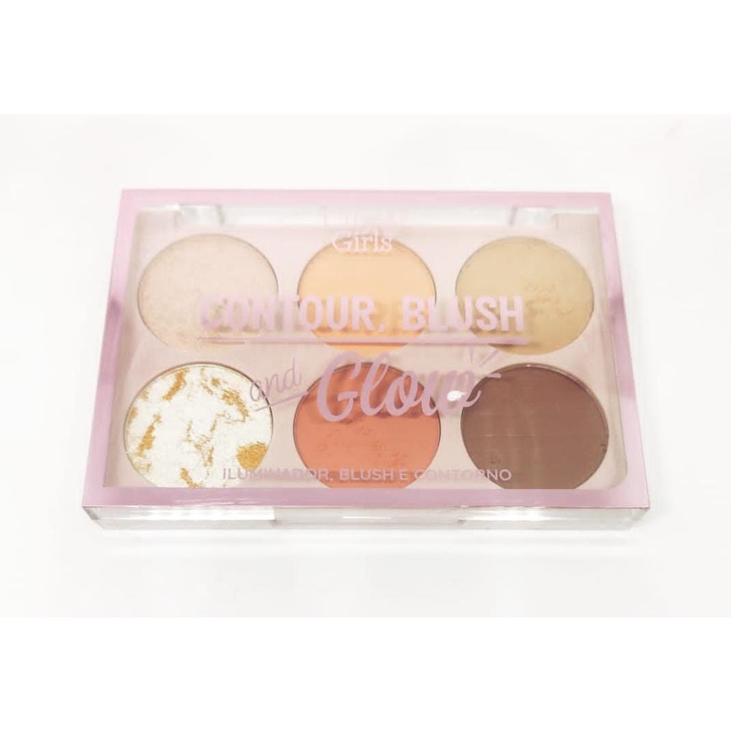 Paleta Iluminador, Blush e Contorno City Girls (6 Cores) Shopee Brasil