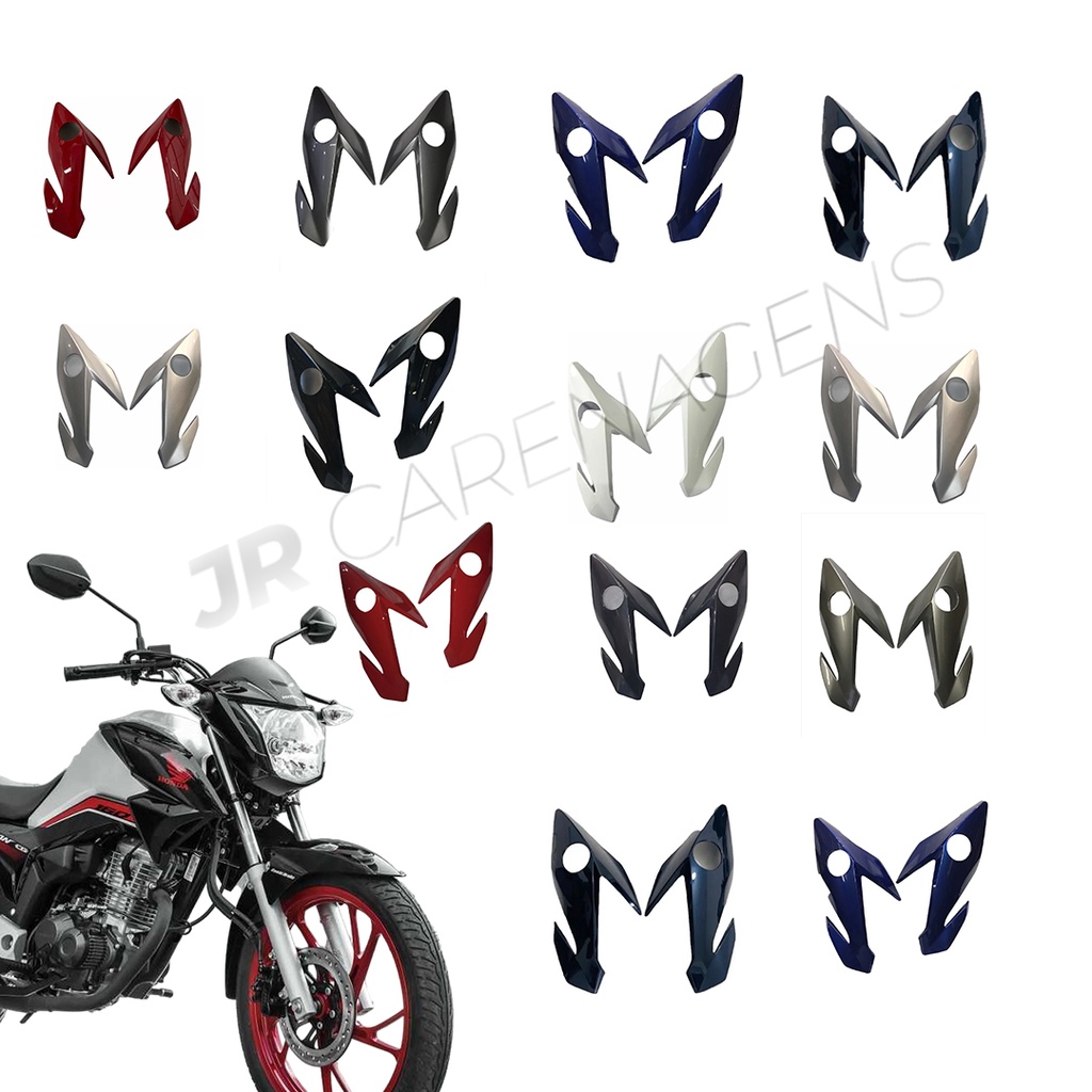 PAR CARENAGEM LAT. FAROL BANANINHAS TITAN 160 2022 MOD. ORIGINAL CORES!