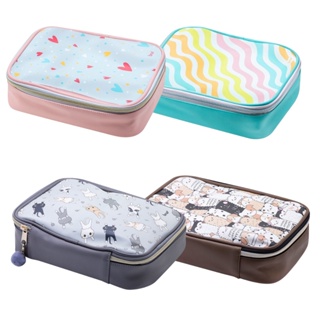 Estojo box Necessarie Grande Estampado com Pompom