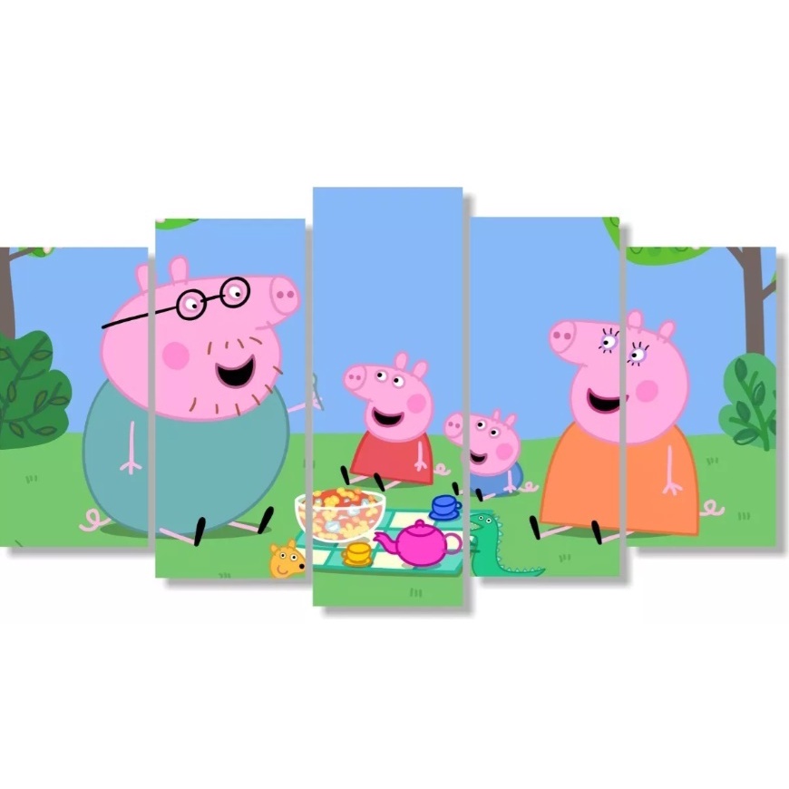 Painel Cor Mais Viva Decoração Peppa Pig Festa 100x78cm - Regina