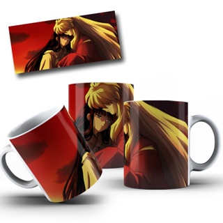 Caneca Fate Stay Night Faixa Personagens Anime 325ml Cerâmica