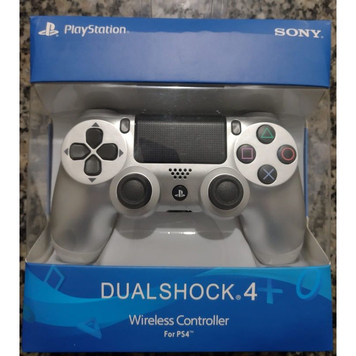 Controle Sem Fio Original Sony Dualshock 4 - Silver (Prata)