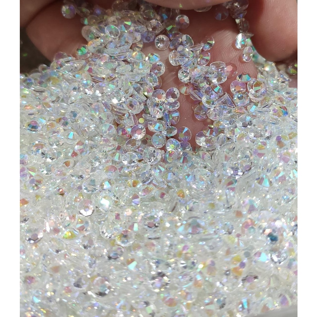 3000 Strass In Resina 4 Mm - Glitterati Con Fondo Piatto Per Decorazioni Fai Da Te - Foto 9