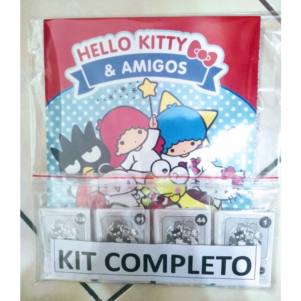 ALBUM DE FIGURINHAS HELLO KITTY & AMIGOS COMPLETO PARA COLAR | Shopee ...