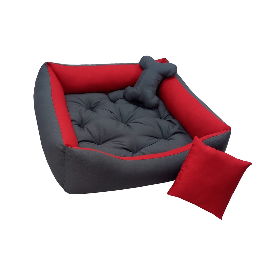 Cama Para Cachorro Porte Grande 90x90cm Acompanha Almofadinhas | Shopee ...