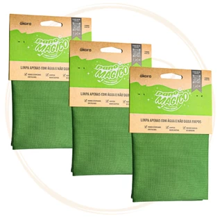 Kit 3 Pano Mágico Limpa Vidros e Espelhos Ecomais Akora