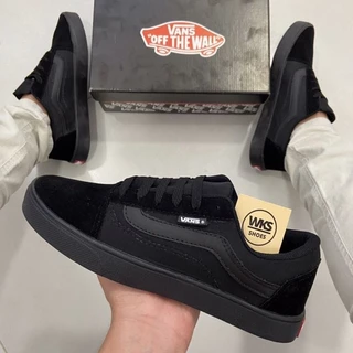 tenis preto old skool tradicional feminino e masculino casual unissex