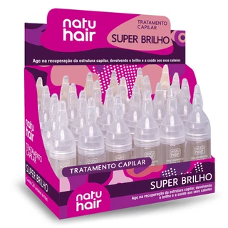 Kit 12 Ampolas de Tratamento Capilar Super Brilho Natuhair 10ml - CONTÉM 12 UNIDADES