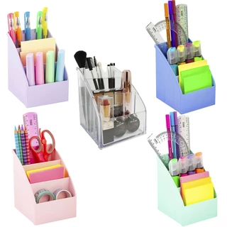 Organizador Mesa Cores Pastel Escritorio Multiuso Porta Canetas em Oferta na Shopee