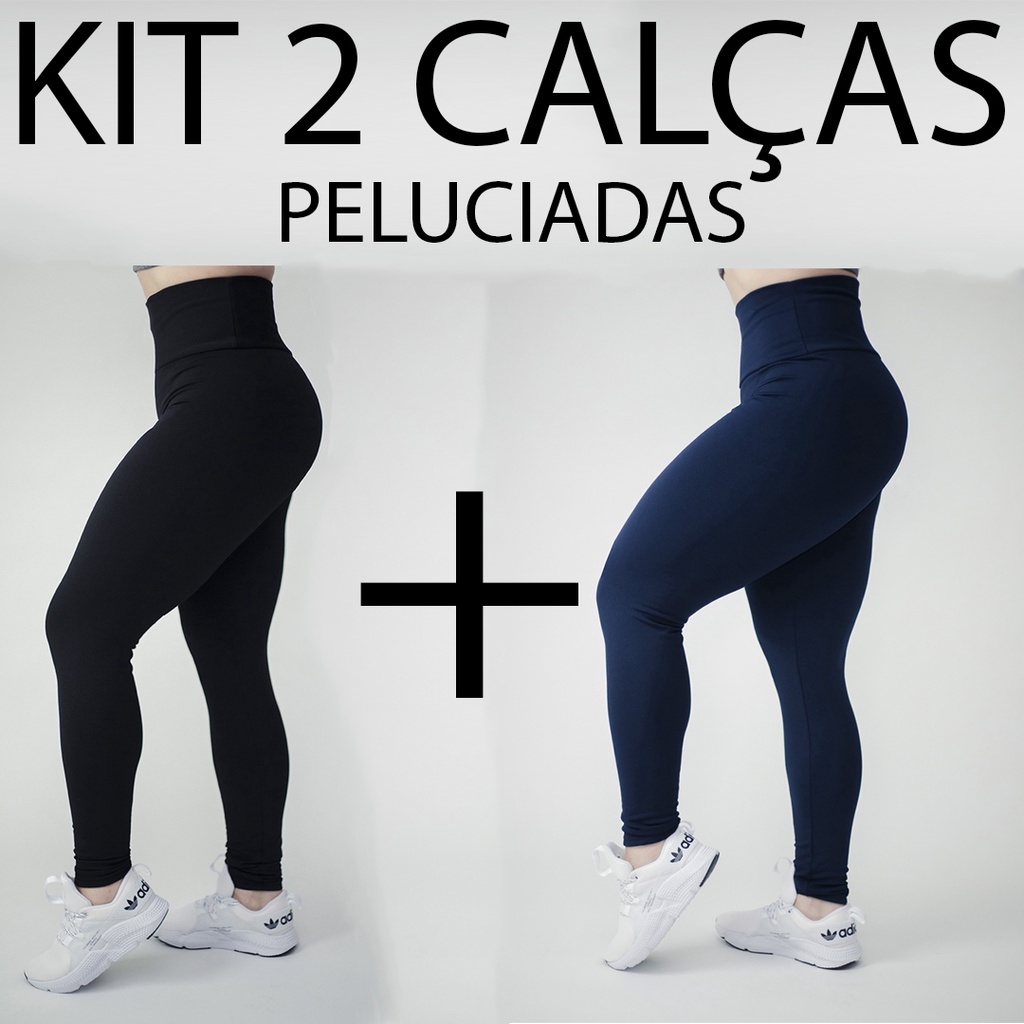 Kit 3 Plus Size Feminina Calças Legging Grossa Feminina PRETA