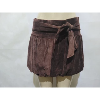 Mini saia curta marrom veludo balone KEKAMBAS veste entre P e M usdo bom estado