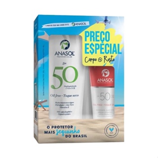 Anasol Kit Preço Especial Protetor Solar Facial Anasol Fps 50 + Corporal Anasol Fps 50