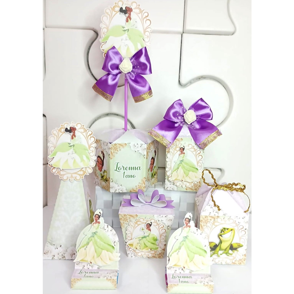 Kit 30 Lembrancinhas Personalizadas A Princesa e o Sapo | Shopee Brasil