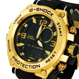 Relógio Masculino Dourado Digital Casual Na Caixa