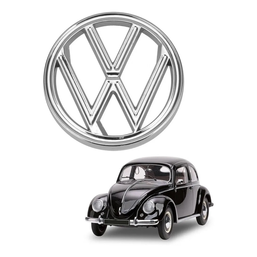 Emblema Logo Vw Capo Fusca Antigo Cromado | Shopee Brasil