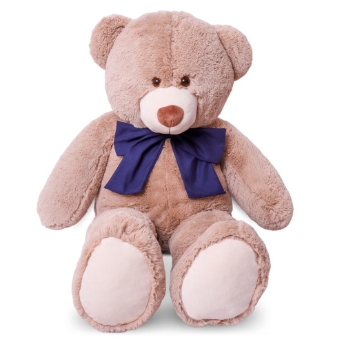 Urso Grande de Pelúcia 1,00 Metro Com Laço AVELÃ - ENVIO IMEDIATO