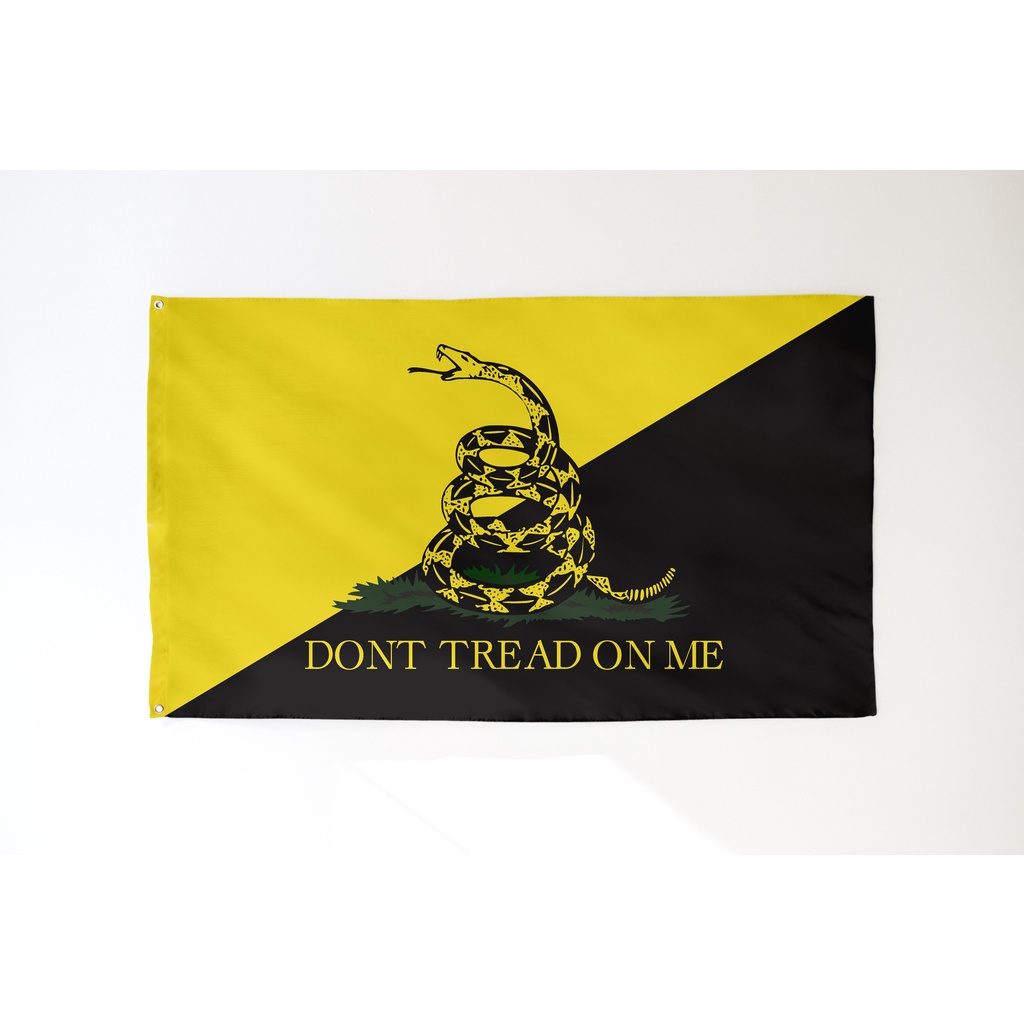 Bandeira Gadsden Dupla Face 145x85cm Don't Tread On Me Ancap