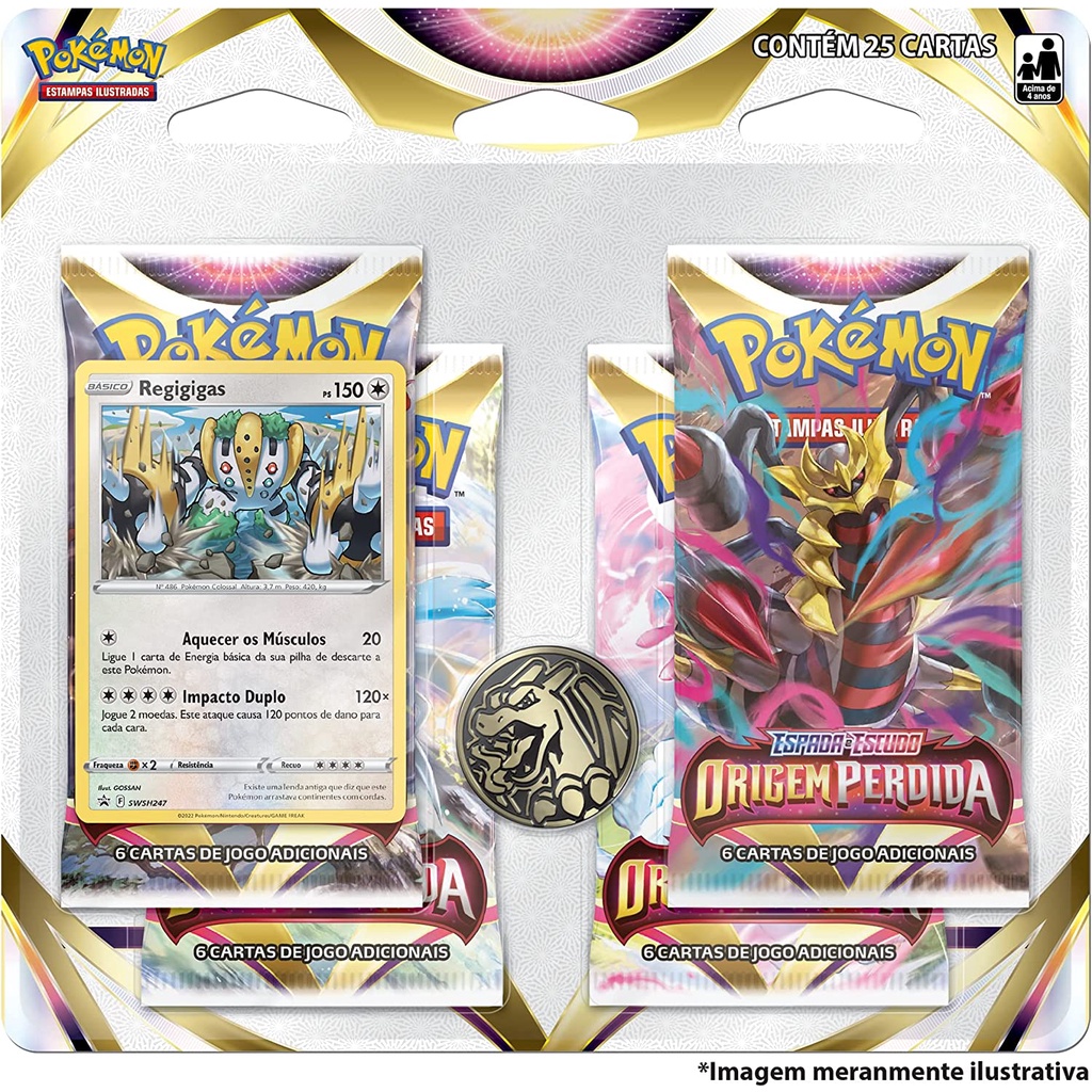Deck de Pokémon 4 Pacotes Espada e Escudo - Origem Perdida | Shopee Brasil