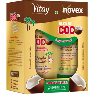 Shampoo e Condicionador Vitay Novex Óleo de Coco 200ml