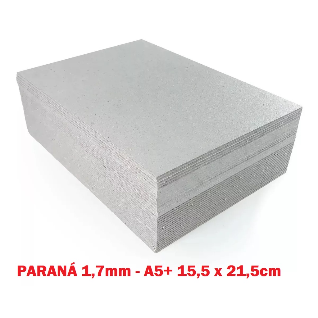 100 Placas Capa Agenda A5+ 15,5x21,5cm Papelão Paraná 1,7mm