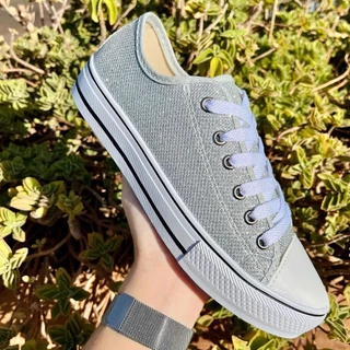 Tênis Feminino Todo em Glitter Novo Modelo Lançamento Super Macio e Estiloso