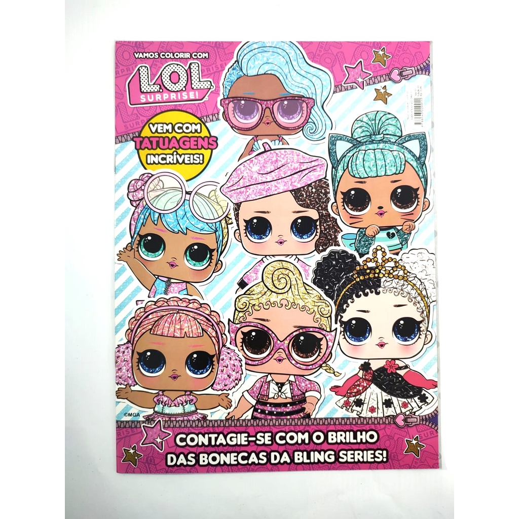 100 Desenhos Para Pintar E Colorir Bonecas Lol Surprise - Folha A4