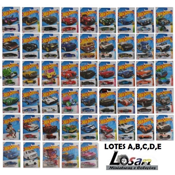 Kit com 15 carrinhos Hot Wheels Mattel - Modelos sortidos sem repetição