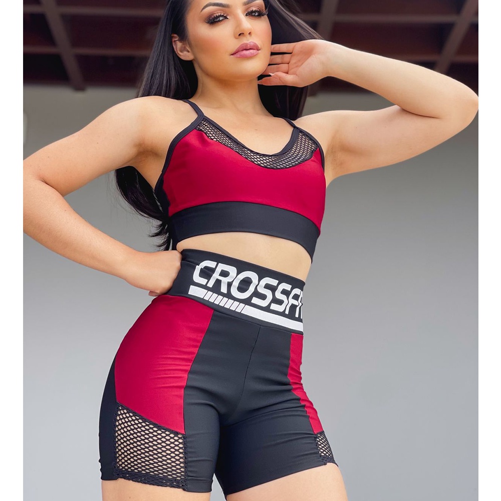 Conjunto Fitness Feminino Top e Calça CROSSFIT | Shopee Brasil