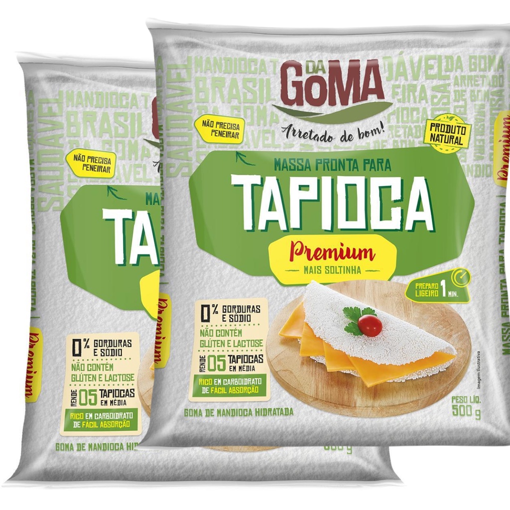 kit com 2 und Tapioca Pronta sem Conservantes Da Goma 500gr | Shopee Brasil