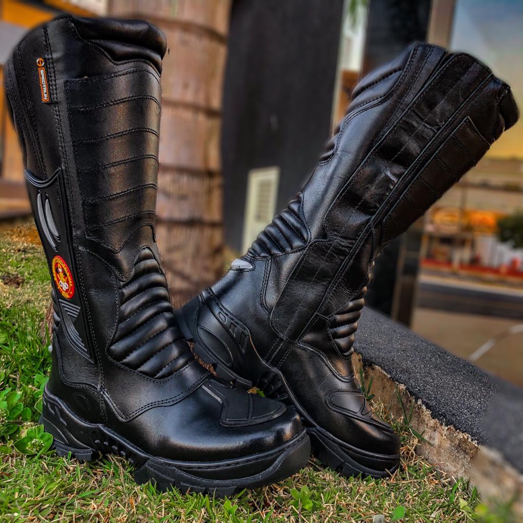 Bota Cano Longo Unissex Bombeiro Civil Refletivos Envio Ja