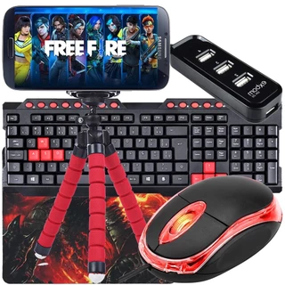 Kit Gamer Mobilador Para Celular Com Teclado + Mouse Optico em Oferta na Shopee