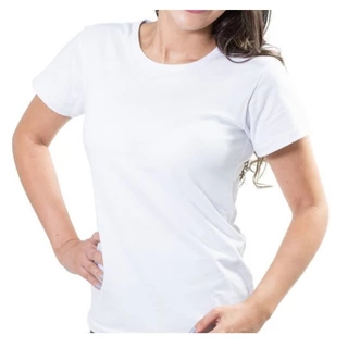 Kit 2 Camisetas Feminina Baby Look 100% Algodão Preto / Branco + Cores