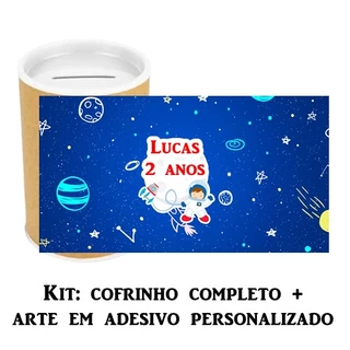 Cofrinhos Personalizados - Diversos temas (Kit envio rádipo para colar em casa) em Oferta na Shopee