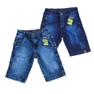 Kit 3 Bermuda jeans e Sarja Masculina Infantil