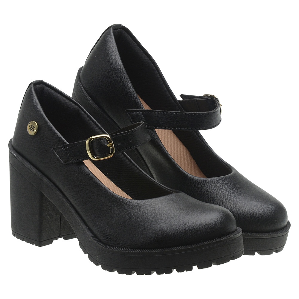 Sapato Feminino Boneca Salto Baixo Tratorado Delicado | Shopee Brasil
